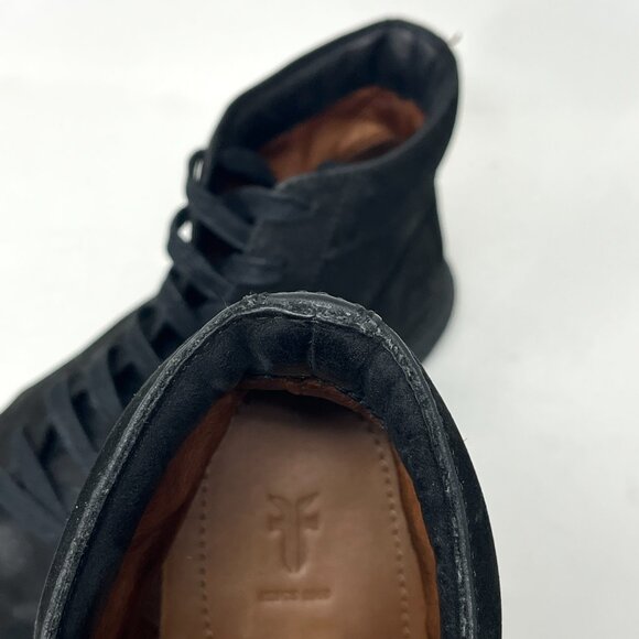 Frye GATES High Top Sneaker Mens 8US Black NuBuck Leather - Picture 10 of 11